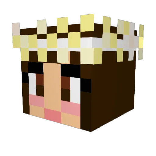 Vespasia Minecraft avatar head, 3D render