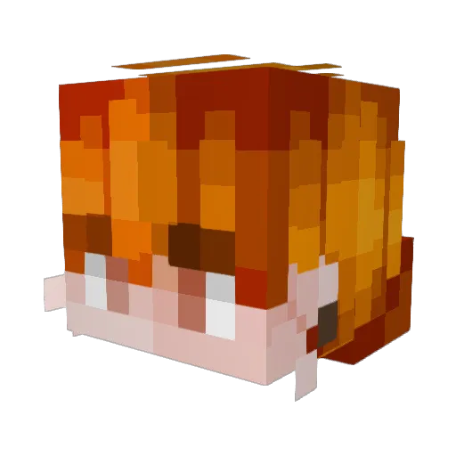 Vesper068 Minecraft avatar head, 3D render