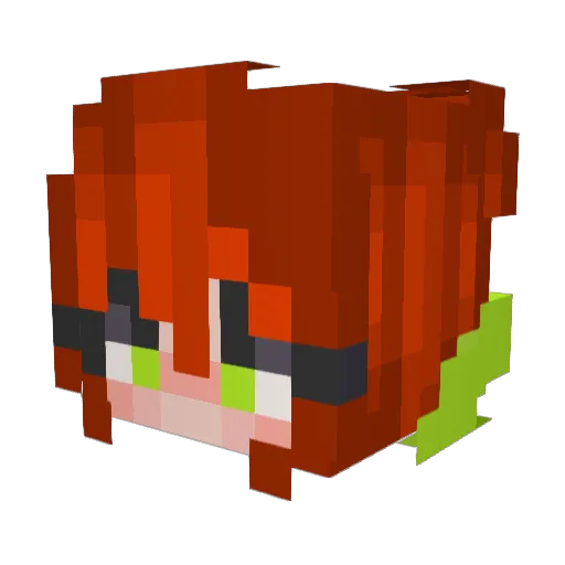Vesper47 Minecraft avatar head, 3D render