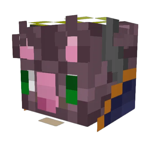 VesperEvilBat Minecraft avatar head, 3D render