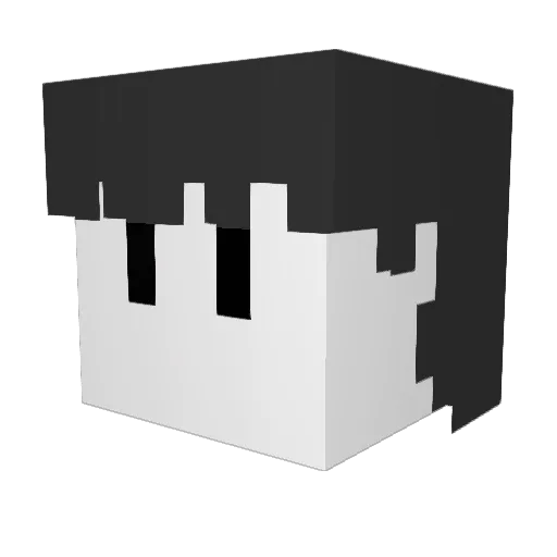 Vespero109 Minecraft avatar head, 3D render