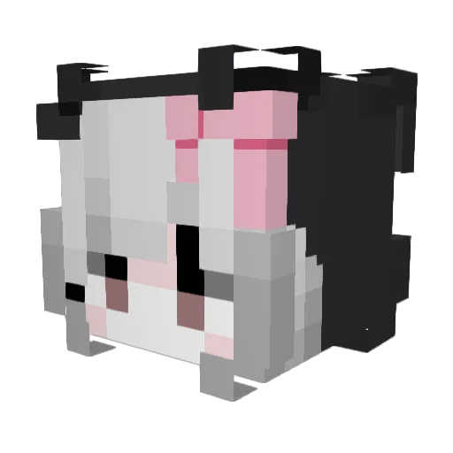Vesperyne Minecraft avatar head, 3D render