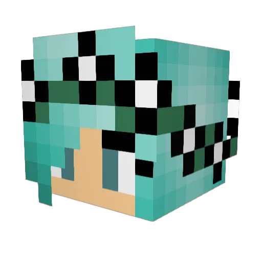 Vespiria_ Minecraft avatar head, 3D render
