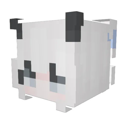 Vespuciaaaa Minecraft avatar head, 3D render