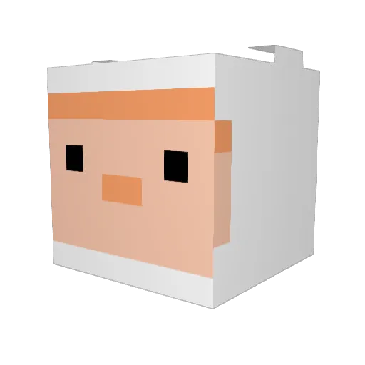 Vessix Minecraft avatar head, 3D render