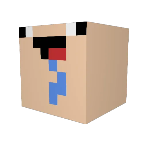 Vesta000 Minecraft avatar head, 3D render