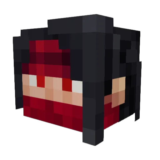 Vesuvante Minecraft avatar head, 3D render