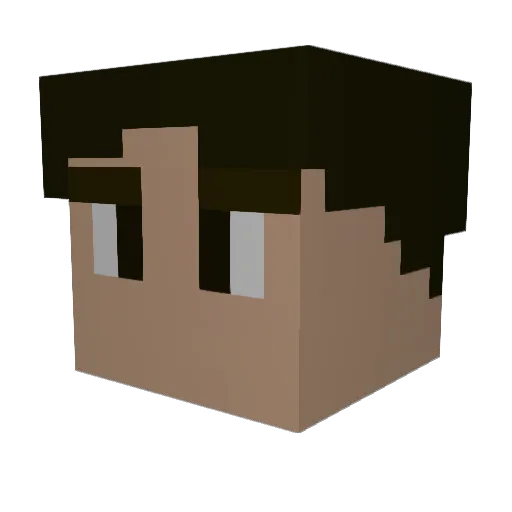 Veszeren Minecraft avatar head, 3D render