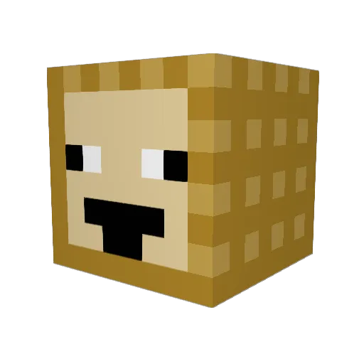 VetaYoshi Minecraft avatar head, 3D render