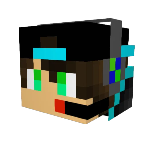 Vetementz Minecraft avatar head, 3D render