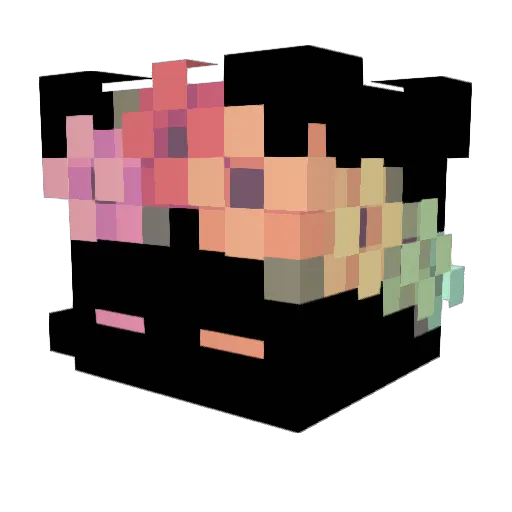 Veter00k Minecraft avatar head, 3D render