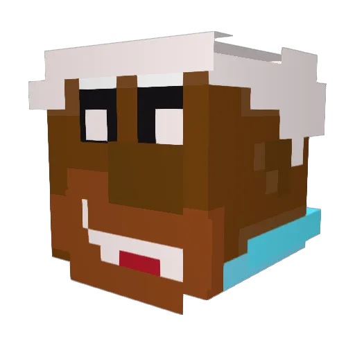 Veter1008 Minecraft avatar head, 3D render
