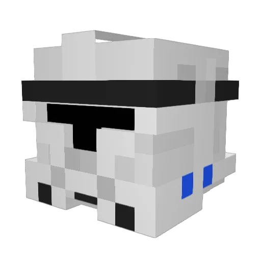 Veteran101224 Minecraft avatar head, 3D render
