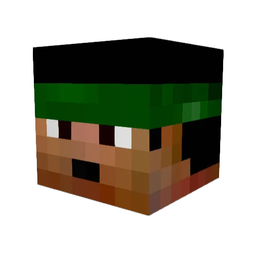 Veteris Minecraft avatar head, 3D render