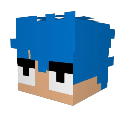 Vetinn_ Minecraft avatar head, 3D render