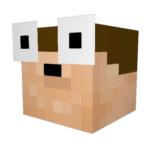 VetleJR Minecraft avatar head, 3D render