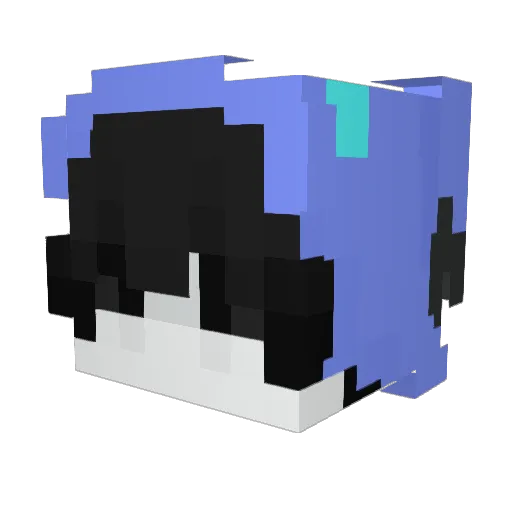 Vetreant Minecraft avatar head, 3D render