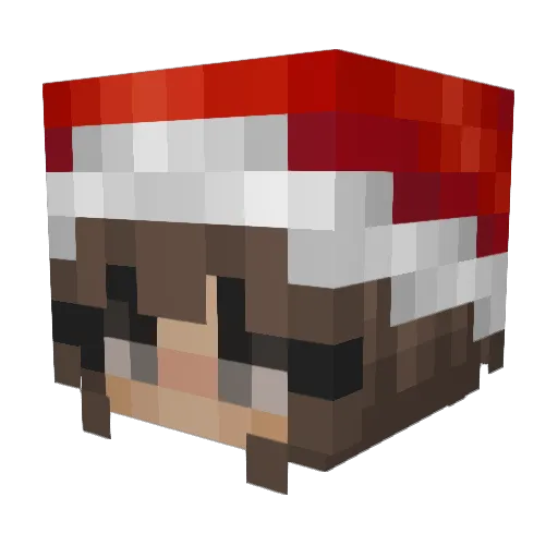Vetronik Minecraft avatar head, 3D render