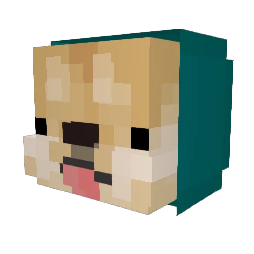Vettel2412 Minecraft avatar head, 3D render