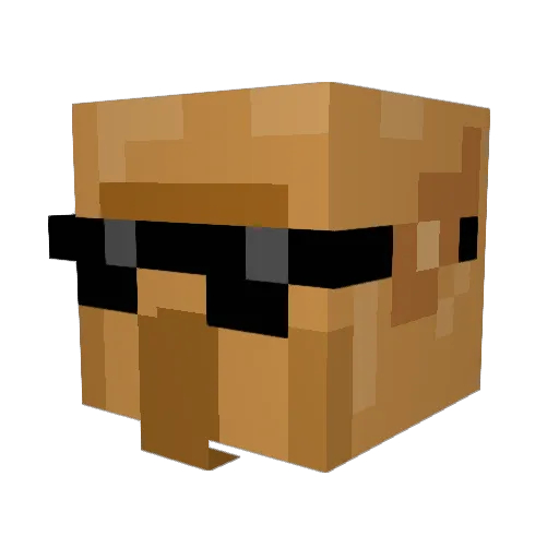 Vetzel Minecraft avatar head, 3D render