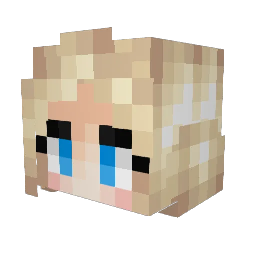 Veveveve18 Minecraft avatar head, 3D render