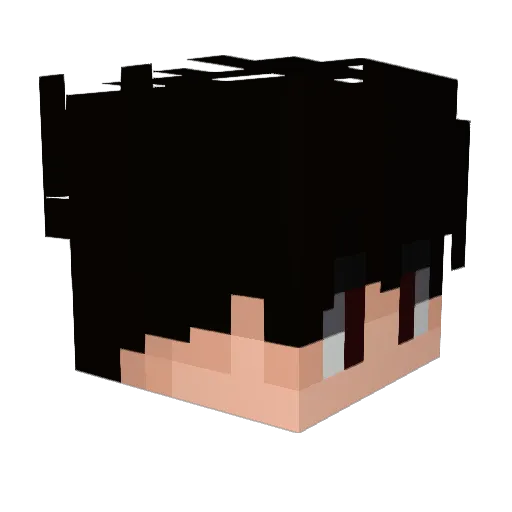 Vevixx_ Minecraft avatar head, 3D render