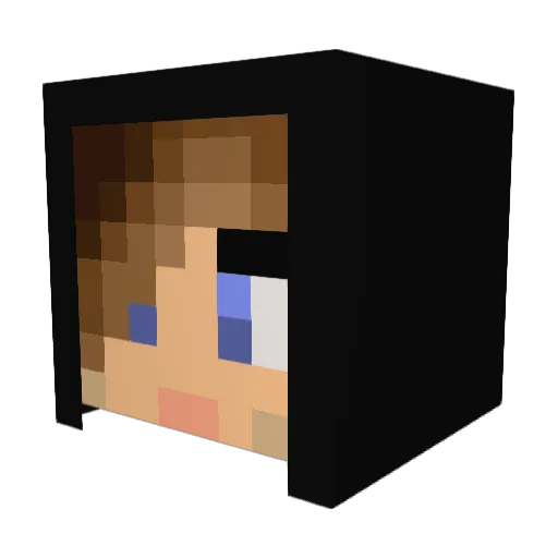 Vevve Minecraft avatar head, 3D render