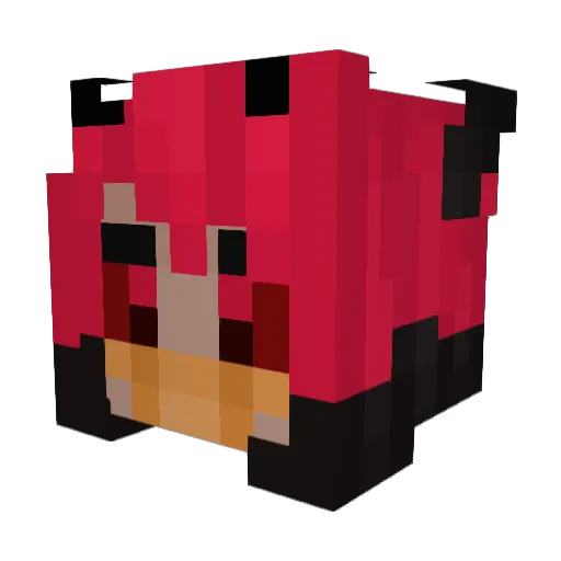 Vex54 Minecraft avatar head, 3D render