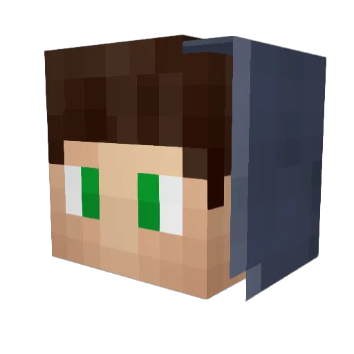 VexBoo1974 Minecraft avatar head, 3D render