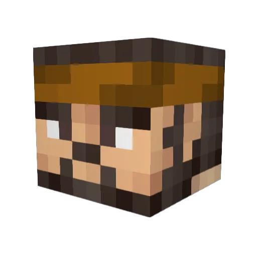 VexMilk Minecraft avatar head, 3D render