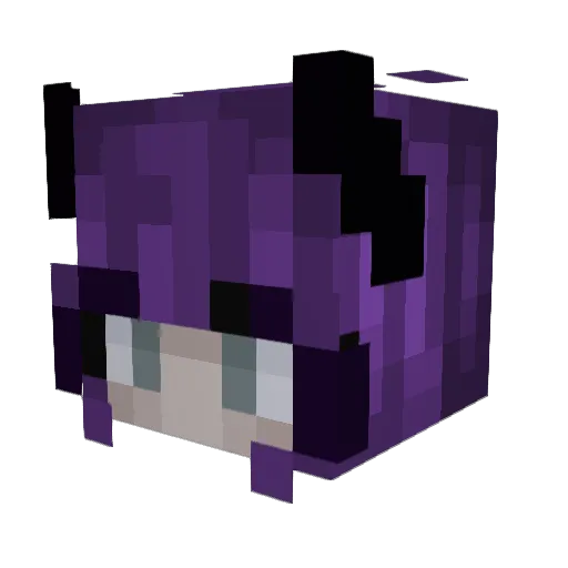 VexVenom_ Minecraft avatar head, 3D render