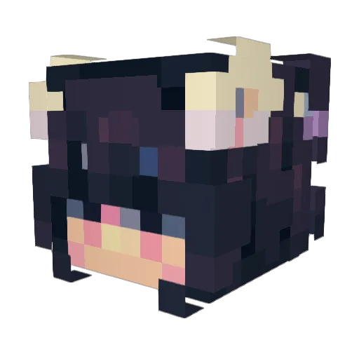 VexaKis Minecraft avatar head, 3D render