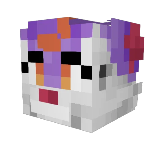 VexaMint Minecraft avatar head, 3D render