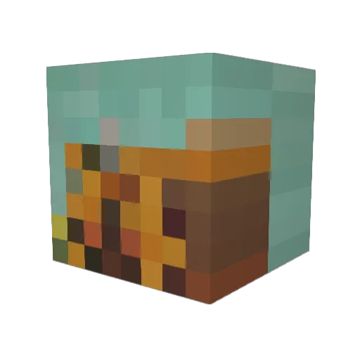Vexahiaz Minecraft avatar head, 3D render