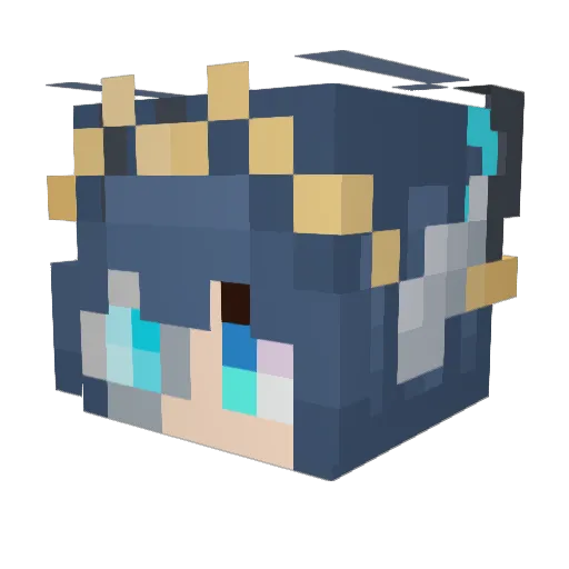 Vexarra Minecraft avatar head, 3D render