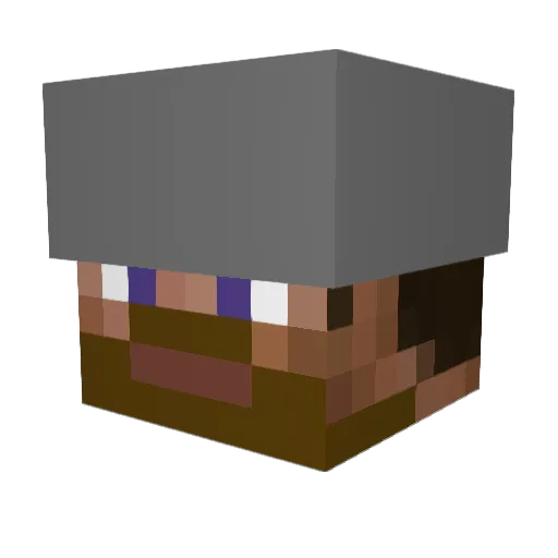 Vexatrex Minecraft avatar head, 3D render