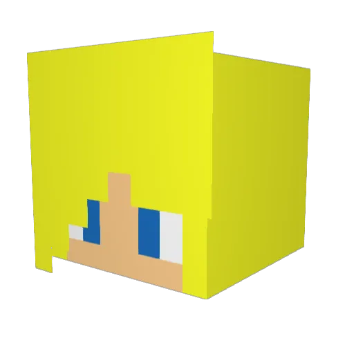 Vexeny Minecraft avatar head, 3D render