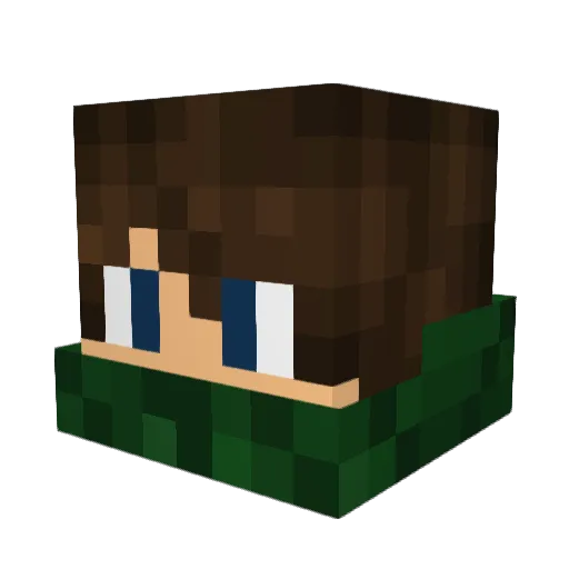 Vexerian Minecraft avatar head, 3D render