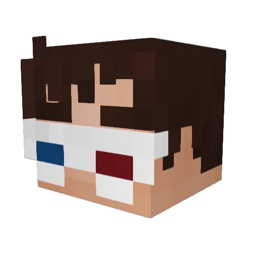 Vexerie Minecraft avatar head, 3D render