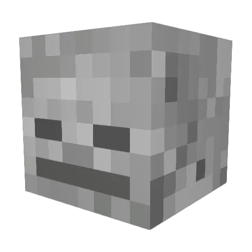 Vexerns Minecraft avatar head, 3D render