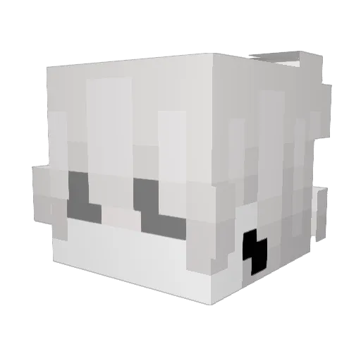 Vexerta Minecraft avatar head, 3D render