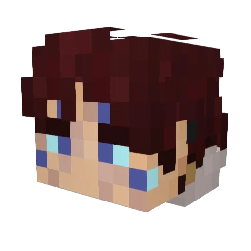 Vexetic Minecraft avatar head, 3D render