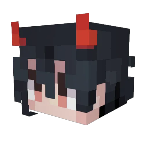 Vexeus Minecraft avatar head, 3D render