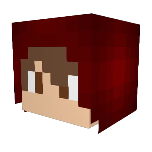 Vexiann Minecraft avatar head, 3D render