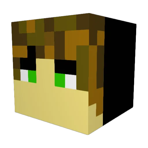 Vexiath Minecraft avatar head, 3D render