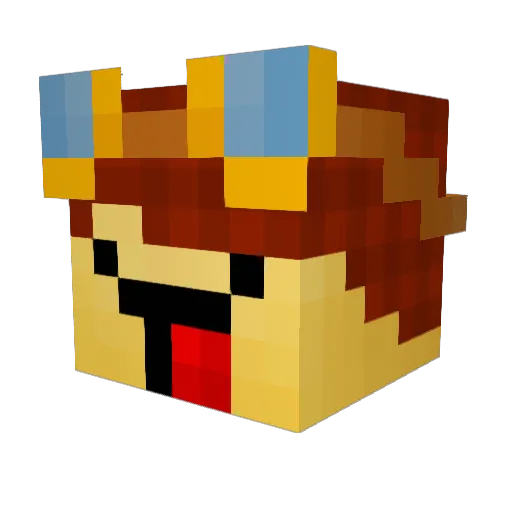 Vexiio Minecraft avatar head, 3D render