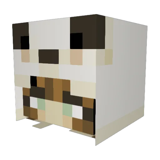 VexingPants Minecraft avatar head, 3D render