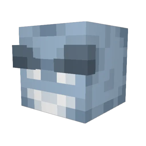 Vexnos Minecraft avatar head, 3D render