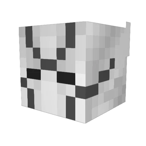 Vexoe Minecraft avatar head, 3D render