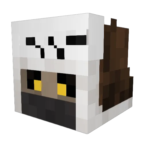 Vexon3 Minecraft avatar head, 3D render